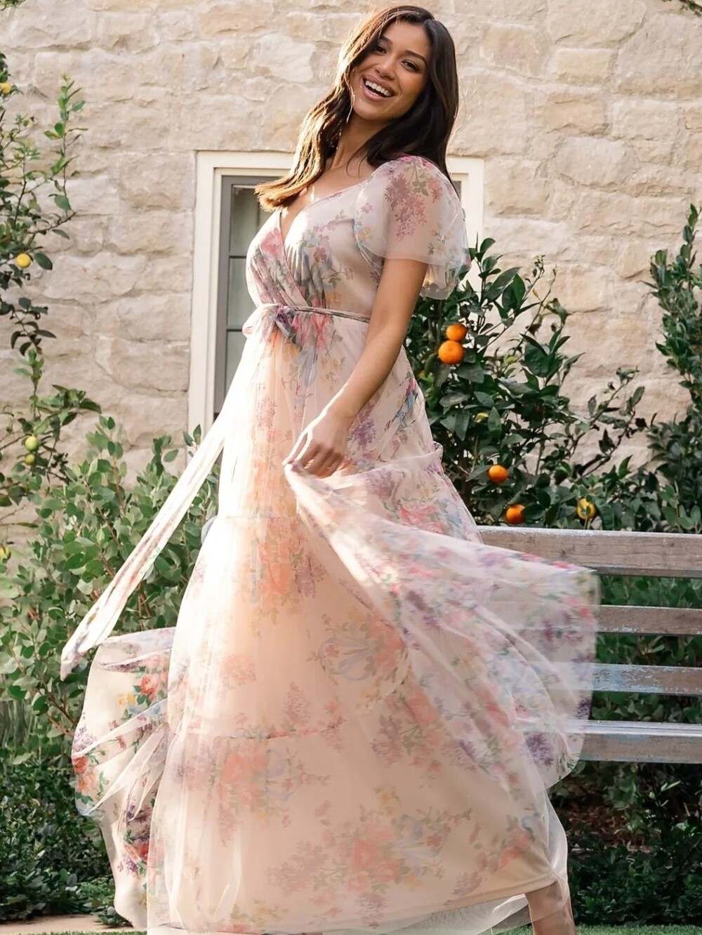 Baltic Born - Nicola Tulle Romantic Floral Dress - Picture 2 of 8